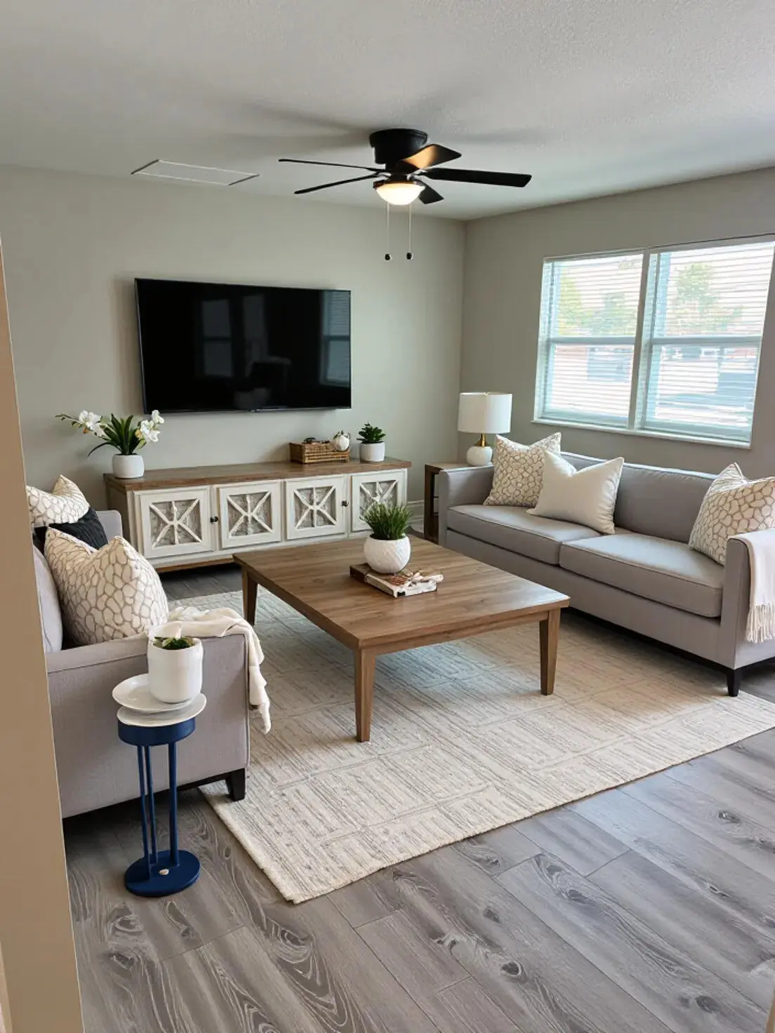 Living Room Virtual staged at 5103 Sunset Boulevard, Fort Pierce
