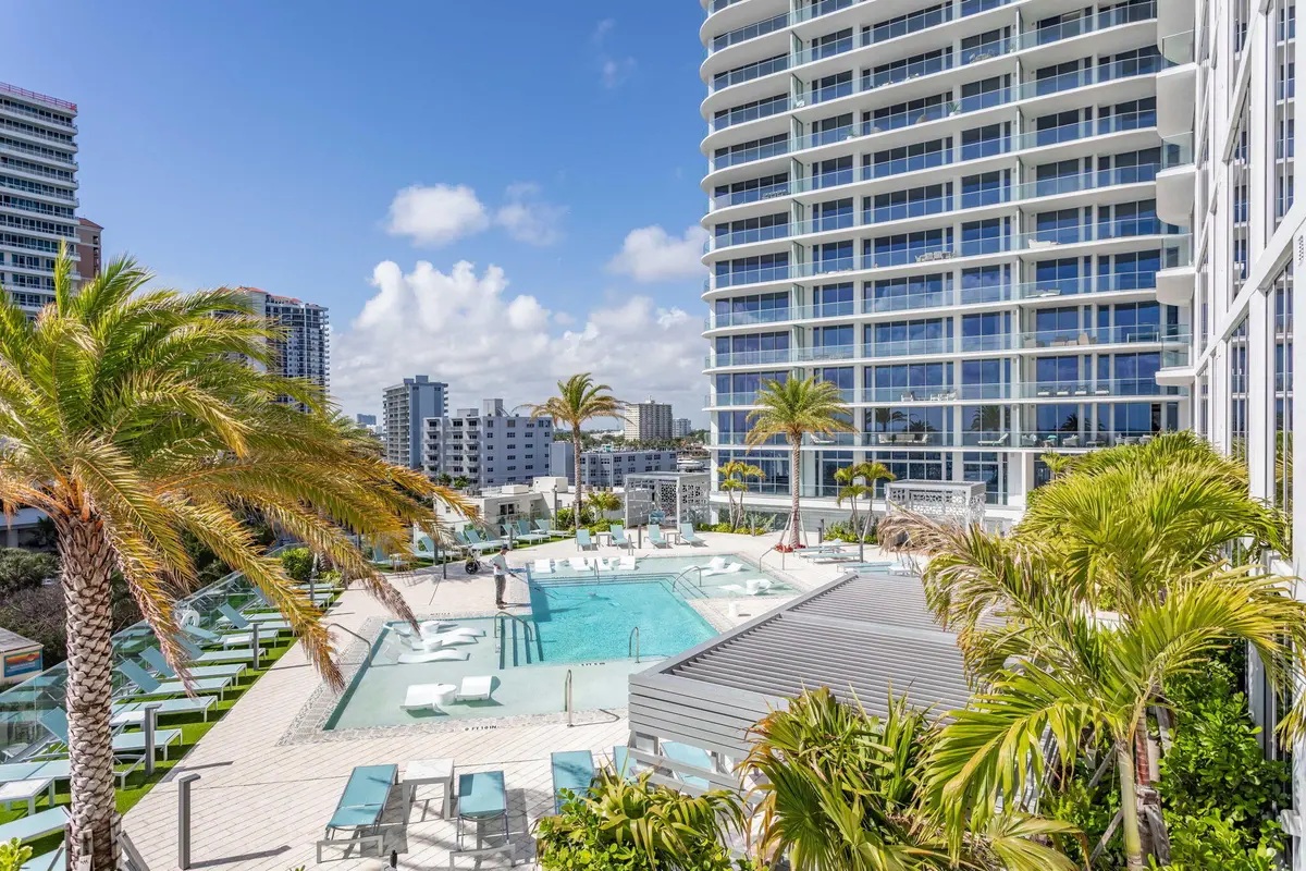 Pool View from Balcony at 151 N Seabreeze Boulevard E-501, Fort Lauderdale