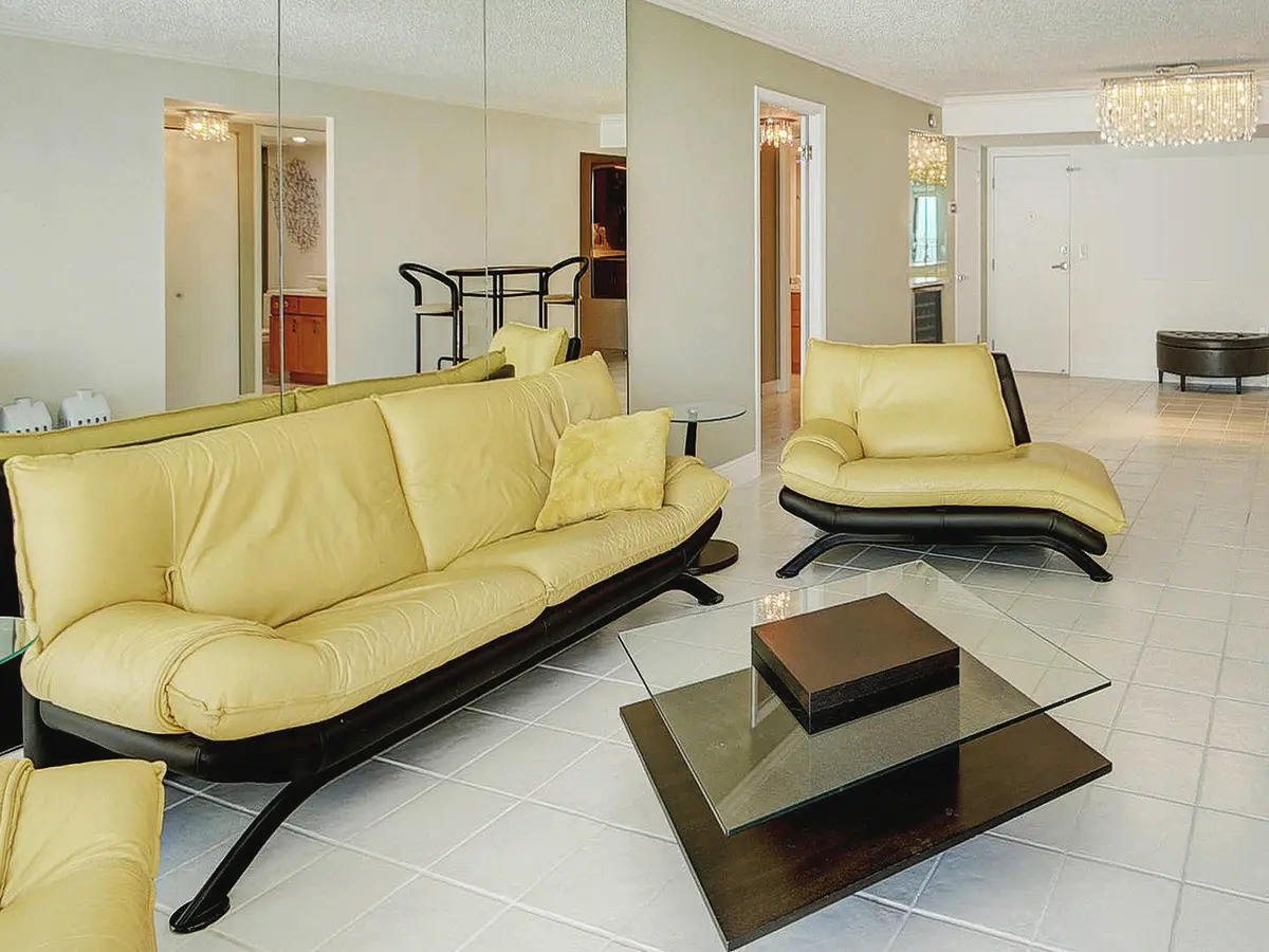Living Room at 3460 S Ocean Boulevard 7110, Palm Beach