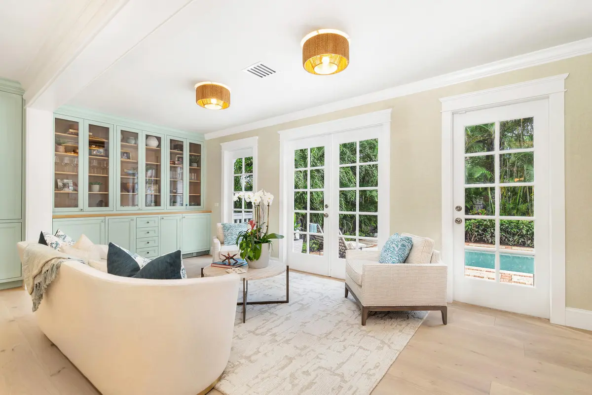 Family Room at 142 Seabreeze Avenue, Palm Beach