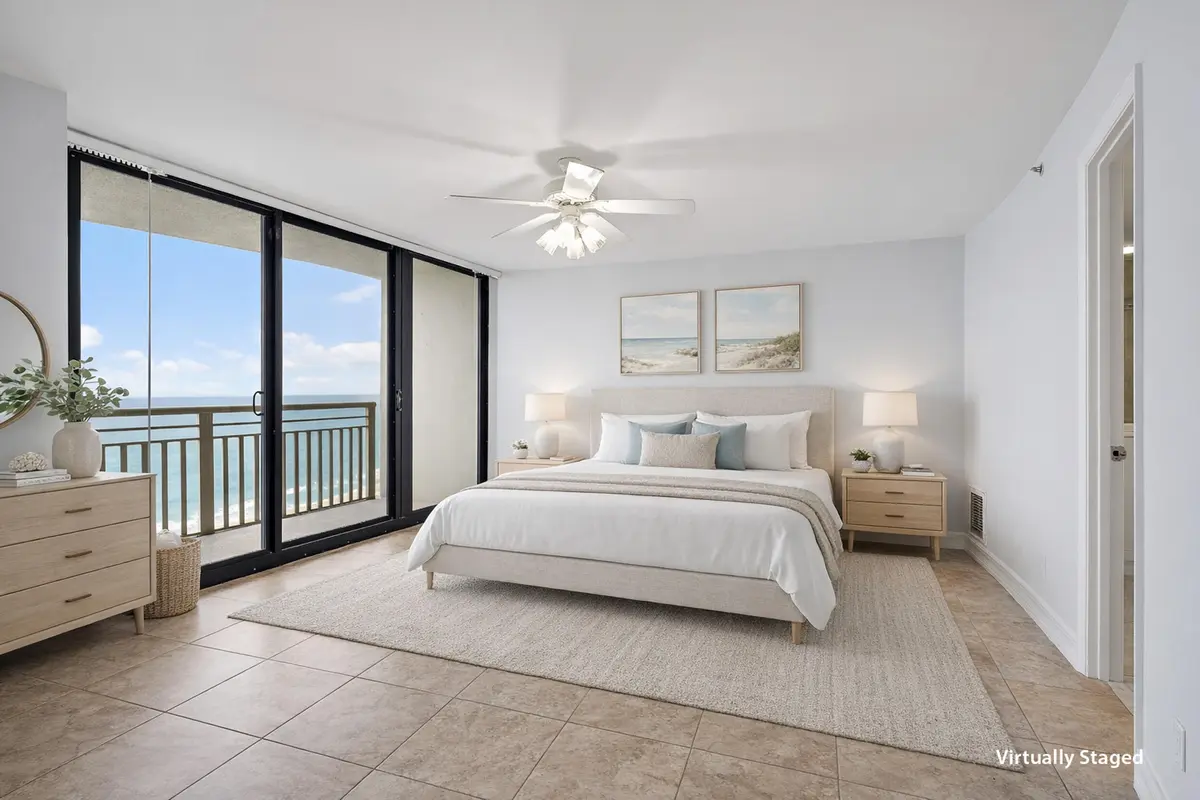 Primary Bedroom at 3000 N Ocean Drive 17d, Riviera Beach