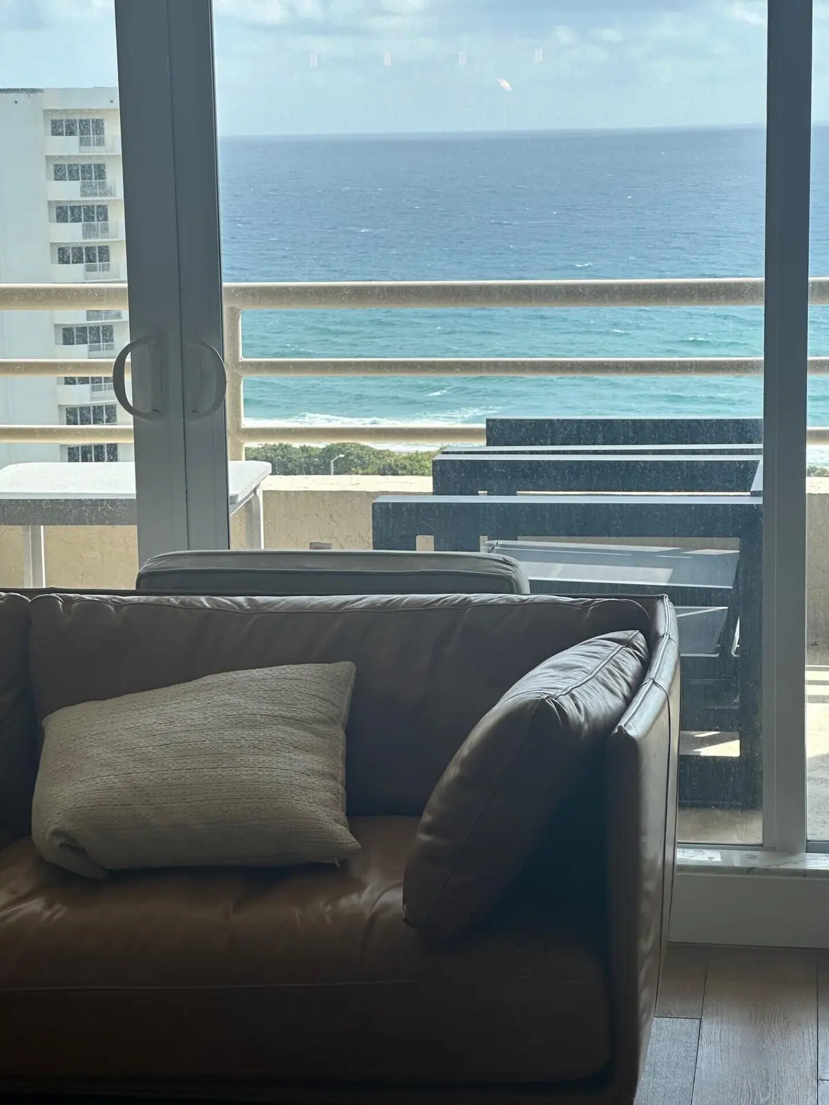 LIVING ROOM OCEAN VIEW at 4101 N Ocean Boulevard D1804, Boca Raton