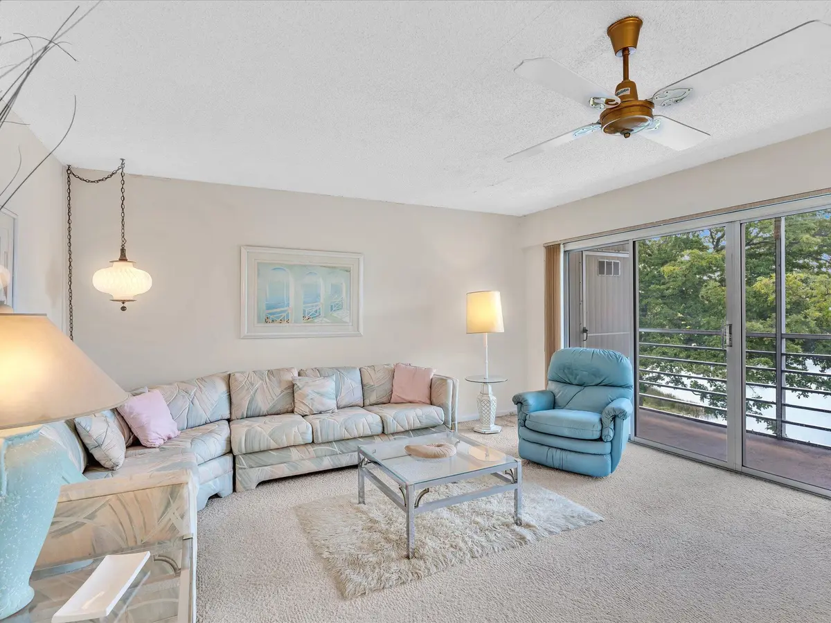 living room at 288 Fanshaw G, Boca Raton