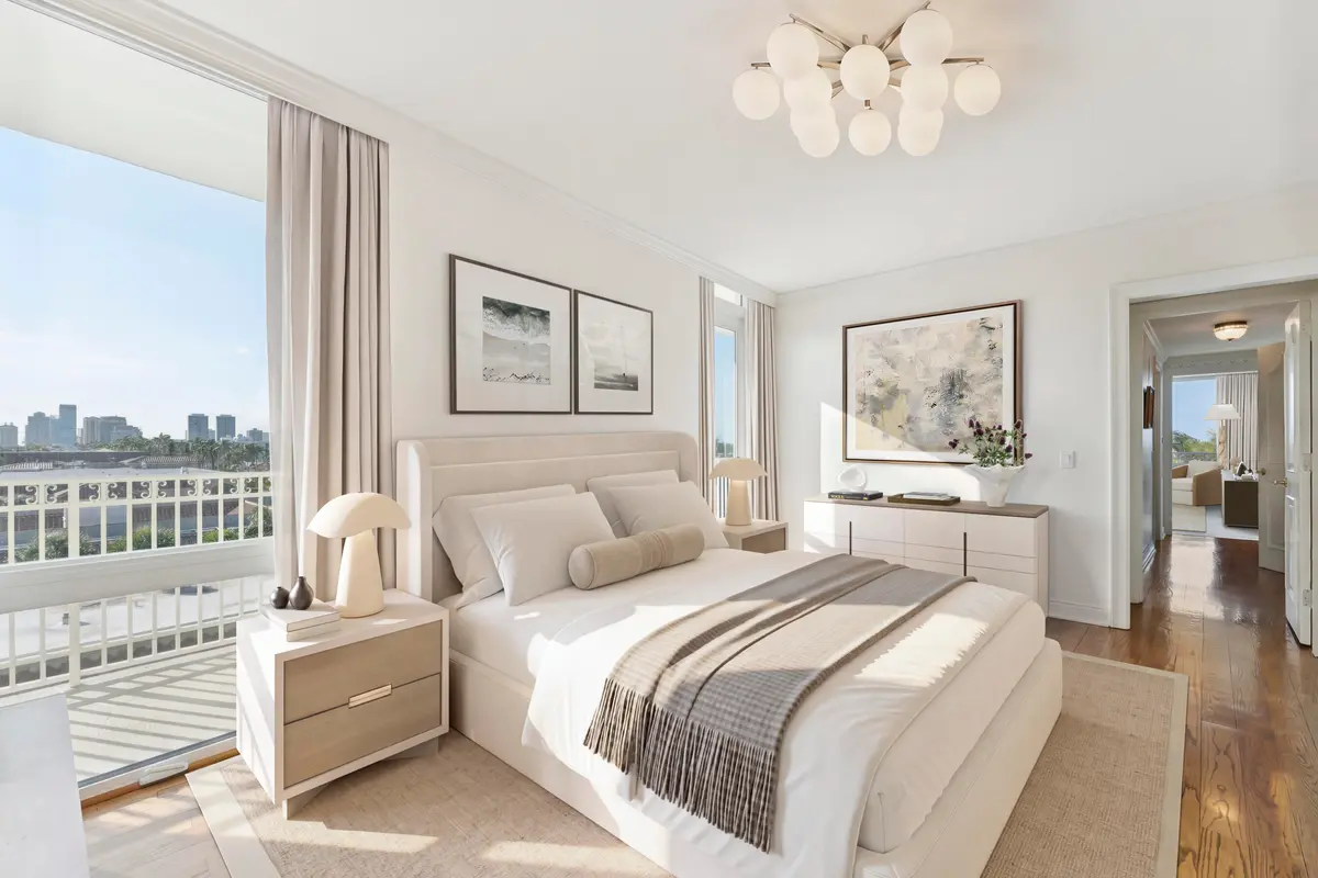 Virtually Staged 3rd bedroom at 100 Royal Palm Way G5, Palm Beach