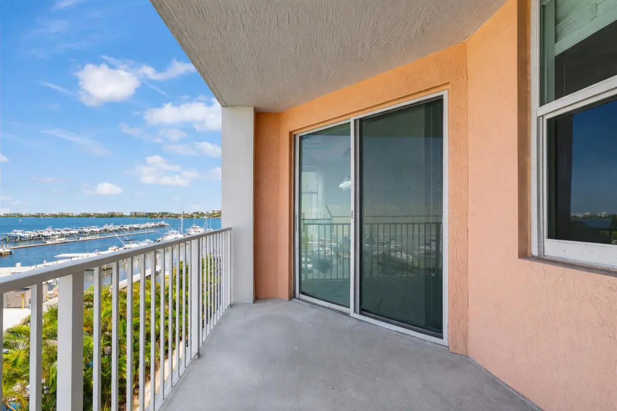Exterior removed green furniture at 806 E Windward Way 403, Lantana