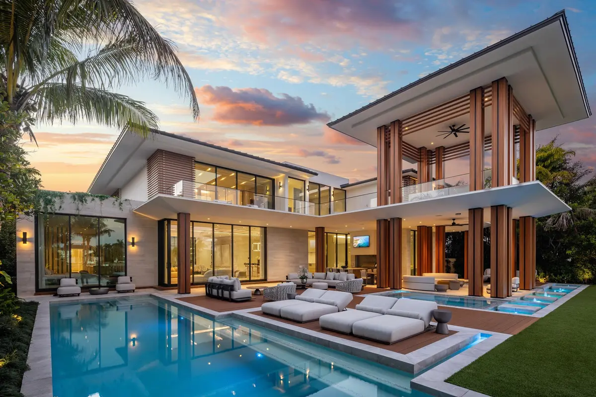 Twilight Exterior 12 at 2415 Casas De Marbella Drive, Palm Beach Gardens