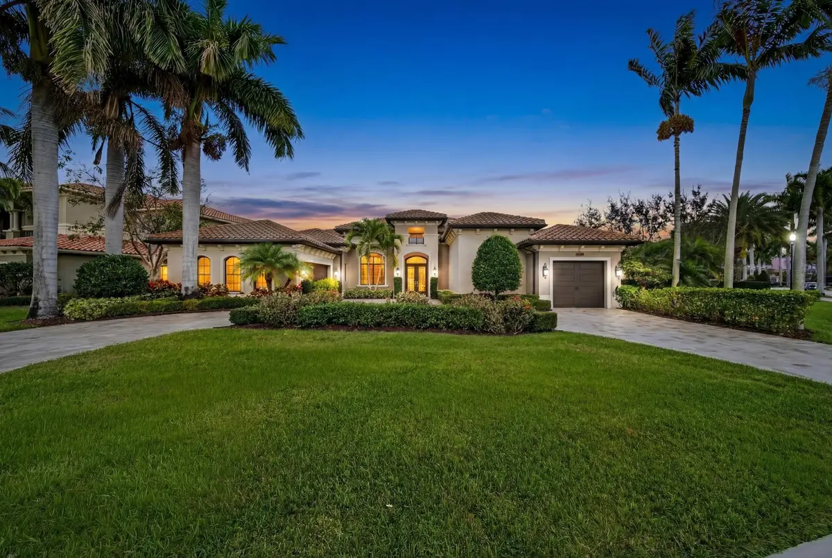 Front twilight at 16786 Crown Bridge Drive, Delray Beach