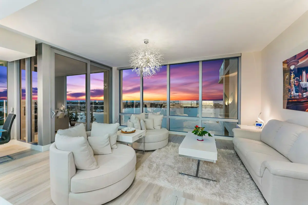 Living Room at 1 Water Clb Way 1703, North Palm Beach
