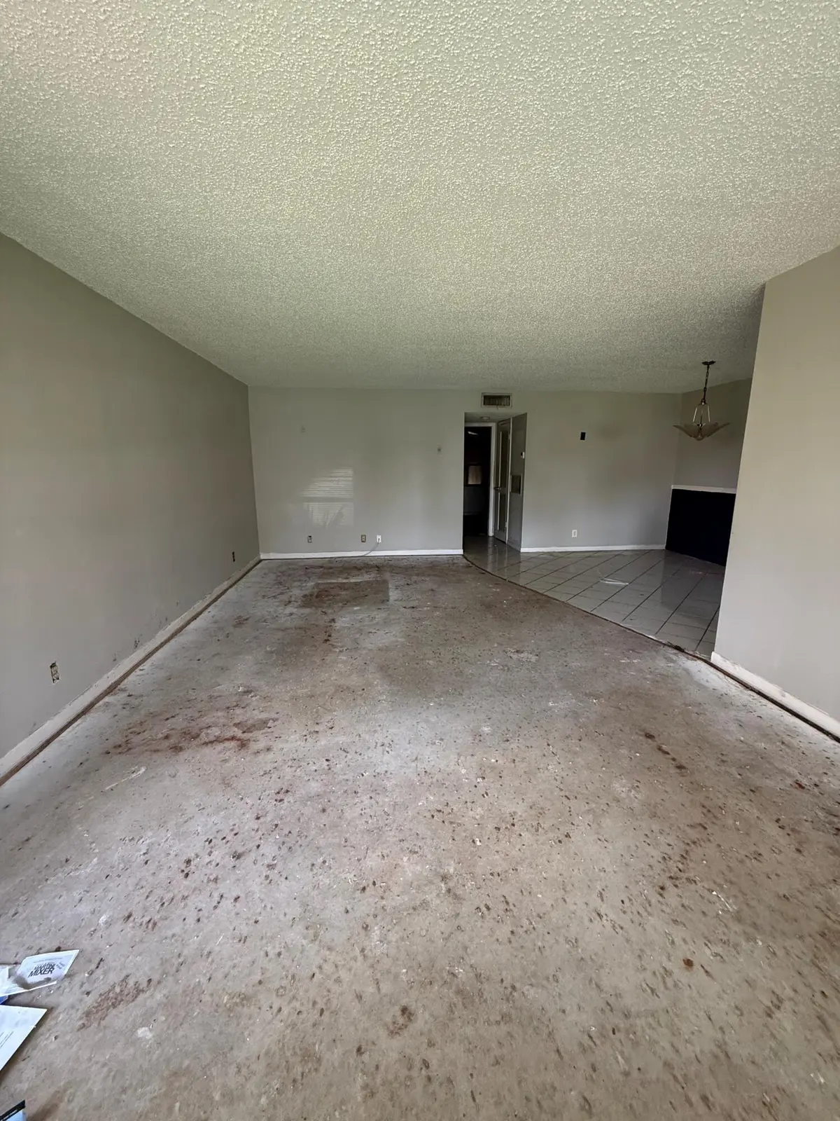 Living room at 1052 North Drive B, Delray Beach