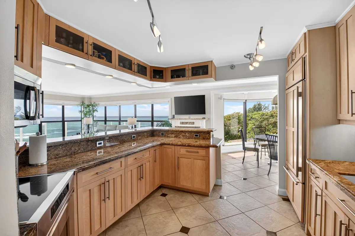 07 Open Kitchen with Direct Ocean View at 4605 S Ocean Boulevard 5a, Highland Beach