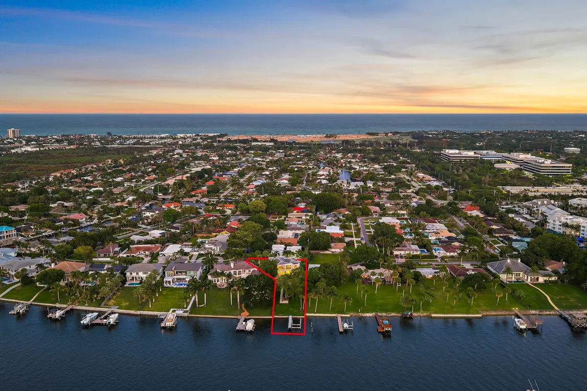 Aerial facing East at 2162 Radnor Road, North Palm Beach