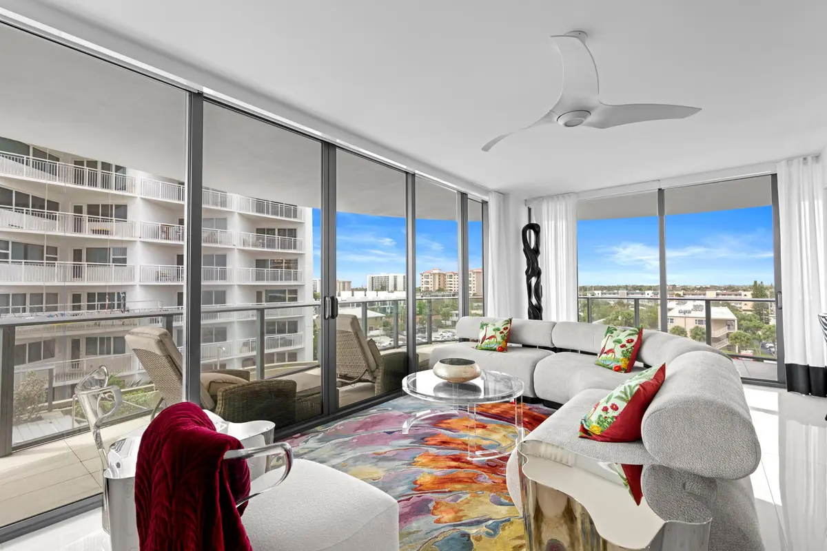 Living Room at 730 N Ocean Boulevard 505, Pompano Beach