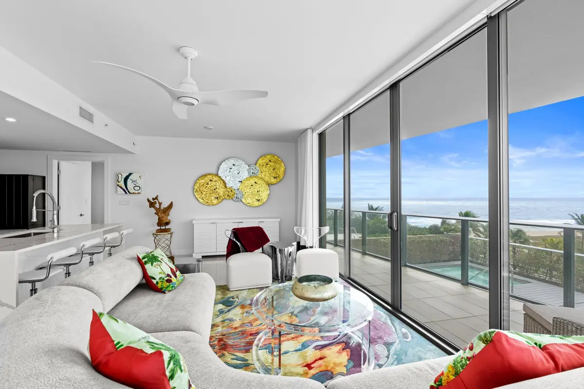 Living Room at 730 N Ocean Boulevard 505, Pompano Beach