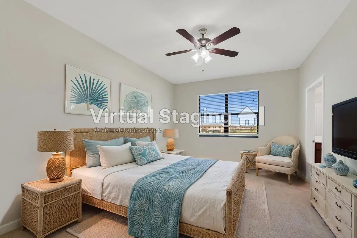Primary Bedroom at 9878 E Villa Circle, Vero Beach