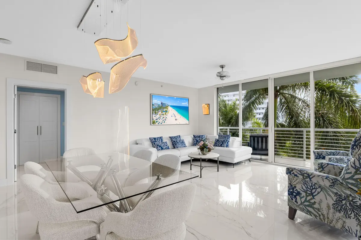 Living room at 2821 N Ocean Boulevard 405s, Fort Lauderdale