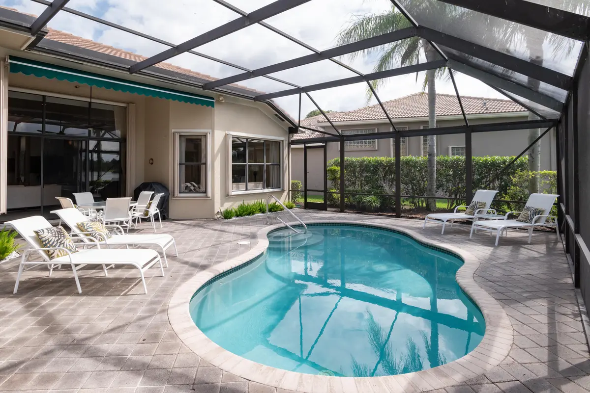 Pool and Patio at 10240 Blue Heron Cove, West Palm Beach