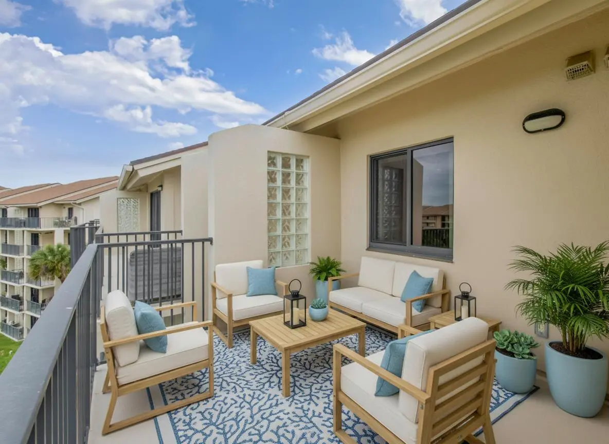 patio virtual stage at 601 Seafarer Circle 504, Jupiter
