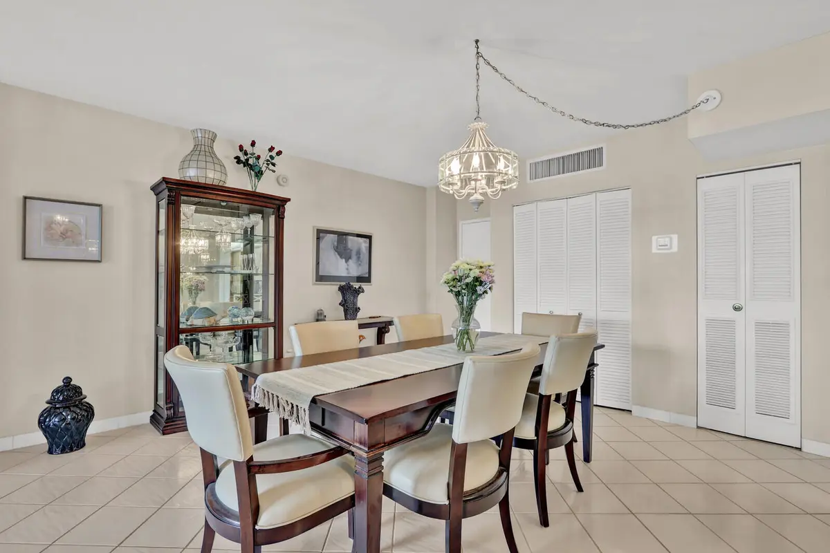 Spacious Dining Room at 3450 S Ocean Boulevard 327, Palm Beach