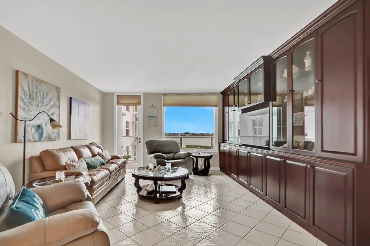 Spacious Living Room with Water Views at 3450 S Ocean Boulevard 327, Palm Beach