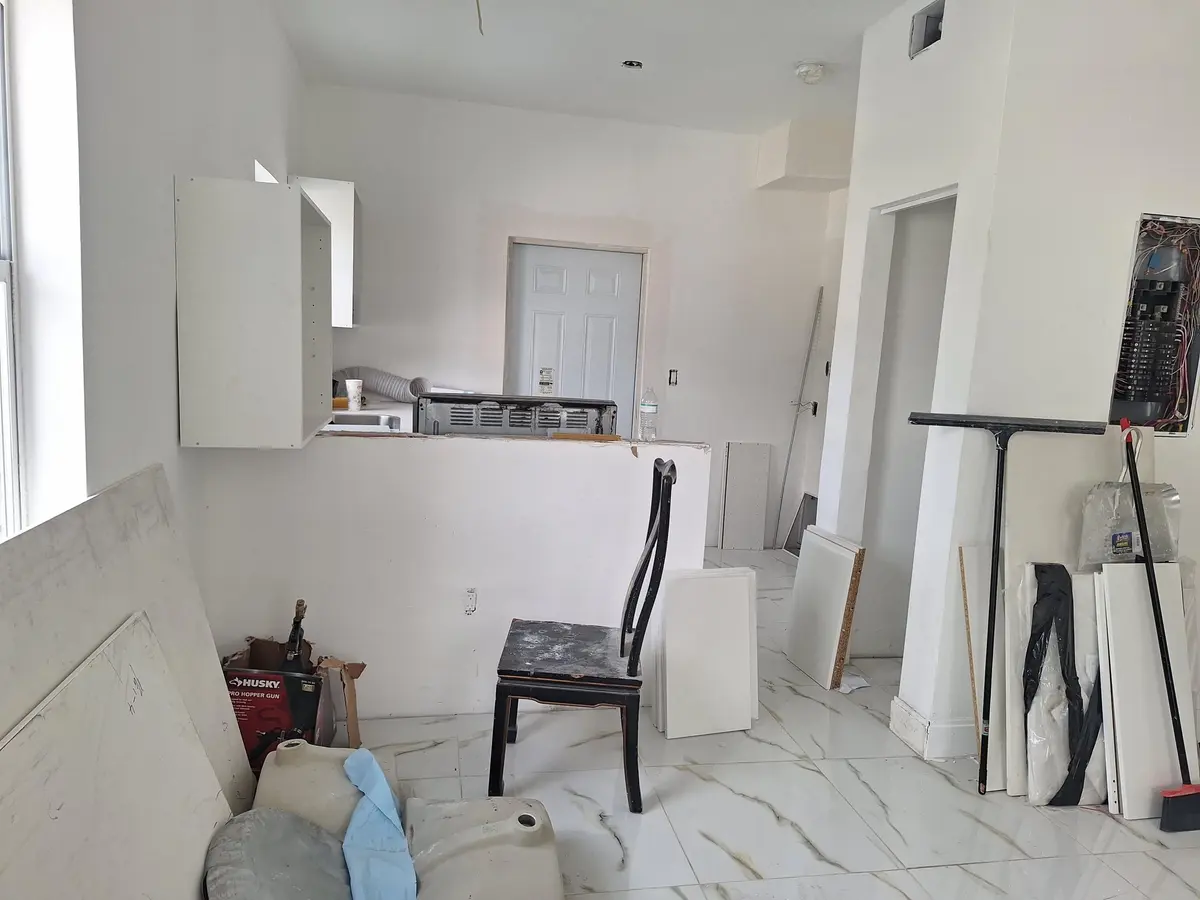 4-plex 1st floor unit 1 kitchen uncomple at 1942 Buchanan Street, Hollywood