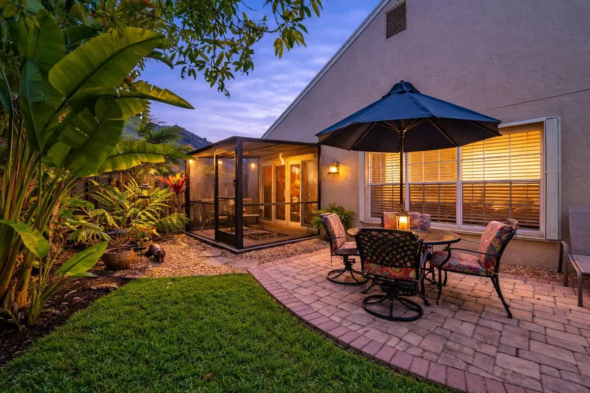 Backyard Twilight at 22585 Middletown Drive, Boca Raton