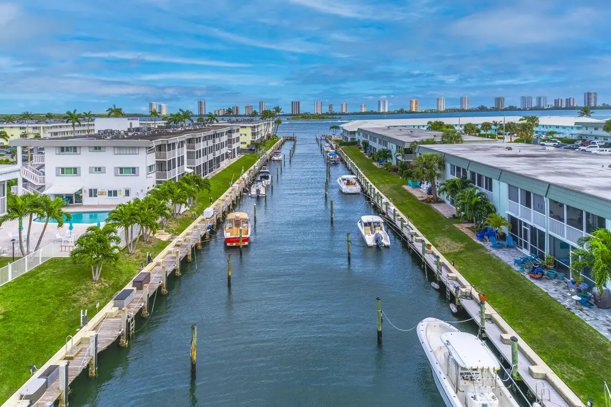 Aerial View Looking East at 130 Doolen Court 108, North Palm Beach