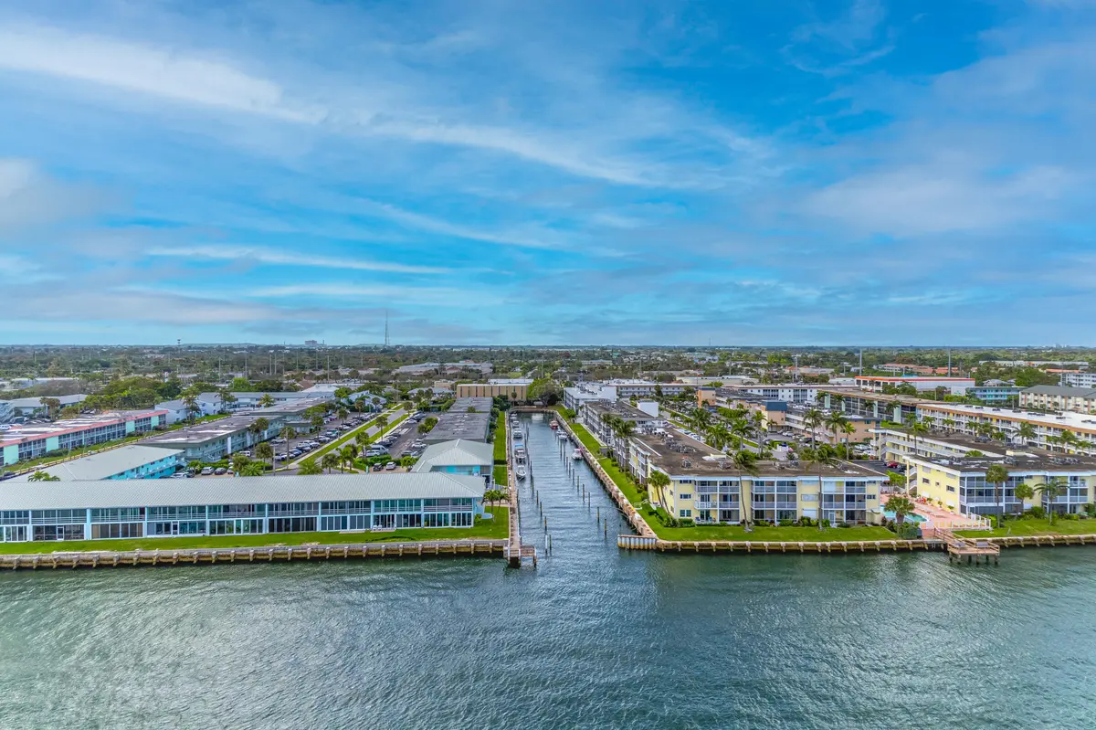 Aerial View from Intracoastal at 130 Doolen Court 108, North Palm Beach