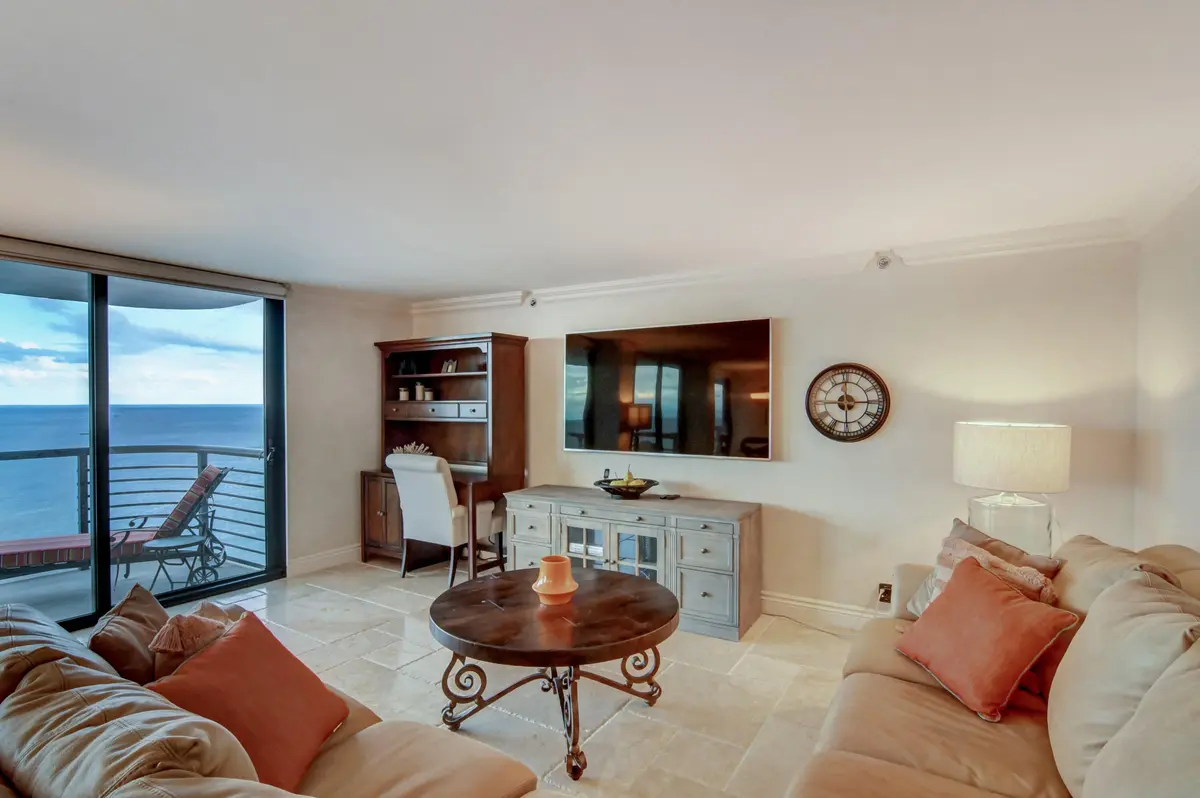 Living Room at 250 S OCEAN Boulevard 16C, Boca Raton