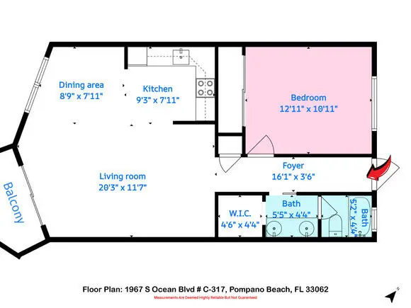 2 Floor Plan at 1967 S Ocean C-317, Lauderdale-By-The-Sea