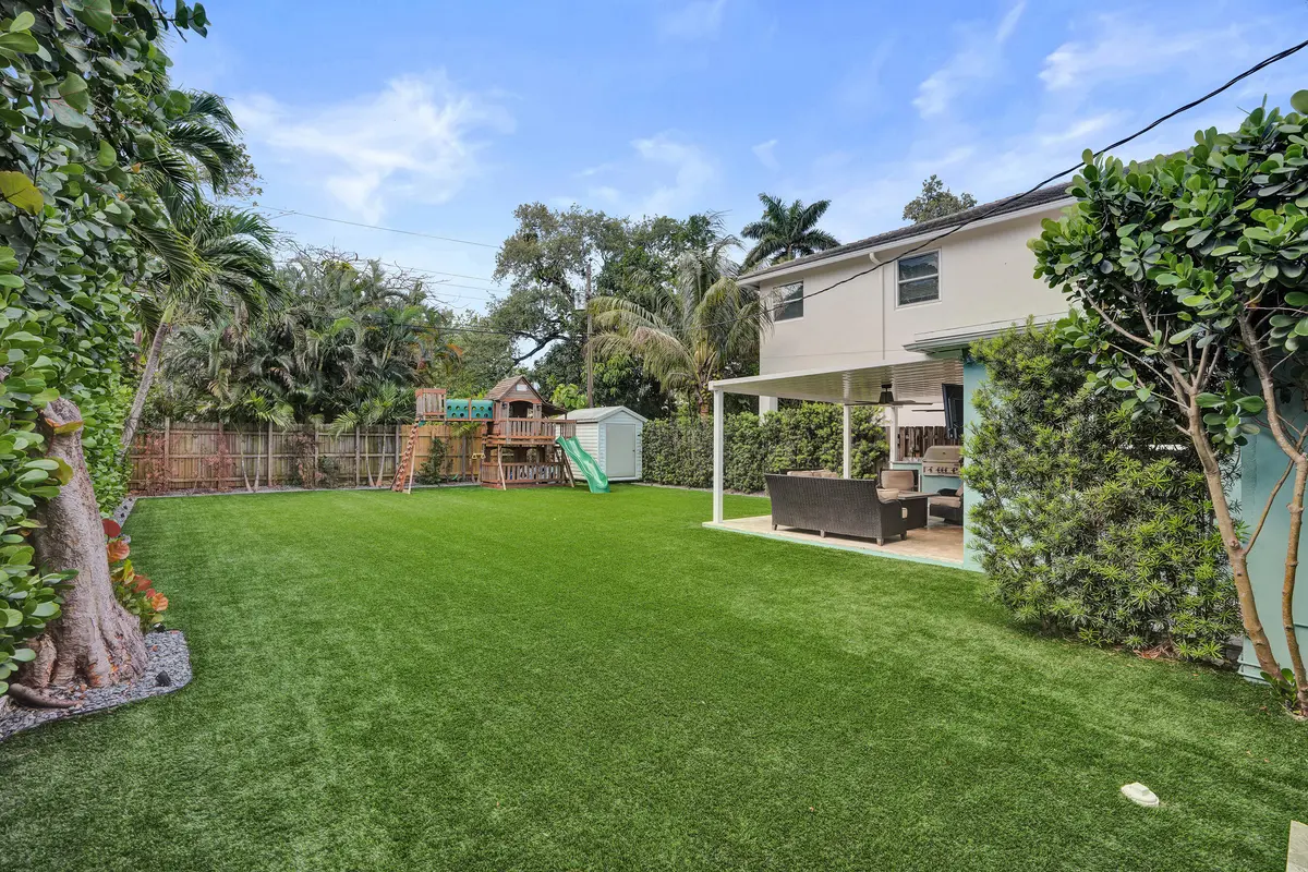Yard with Landscaping Lighting at 846 SW 11th Court, Fort Lauderdale