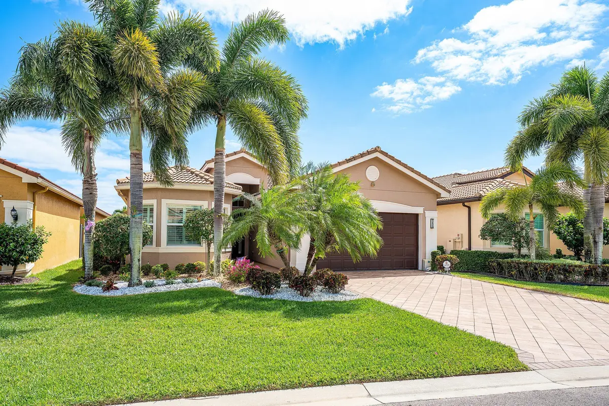 Lushly Landscaped Exerior at 8196 Mount Thor Lane, Boynton Beach