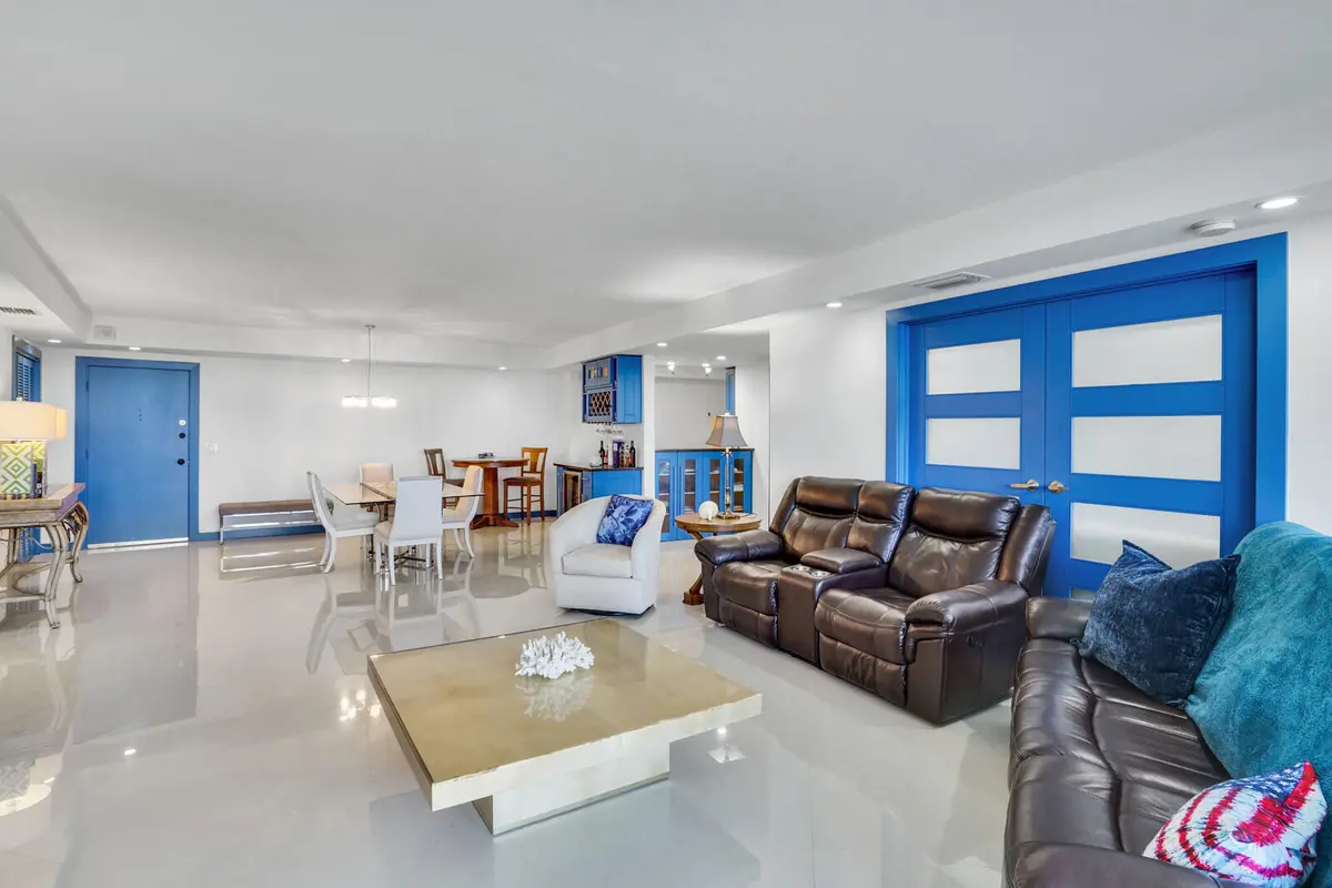 Living Room at 2295 S Ocean Boulevard 619, Palm Beach
