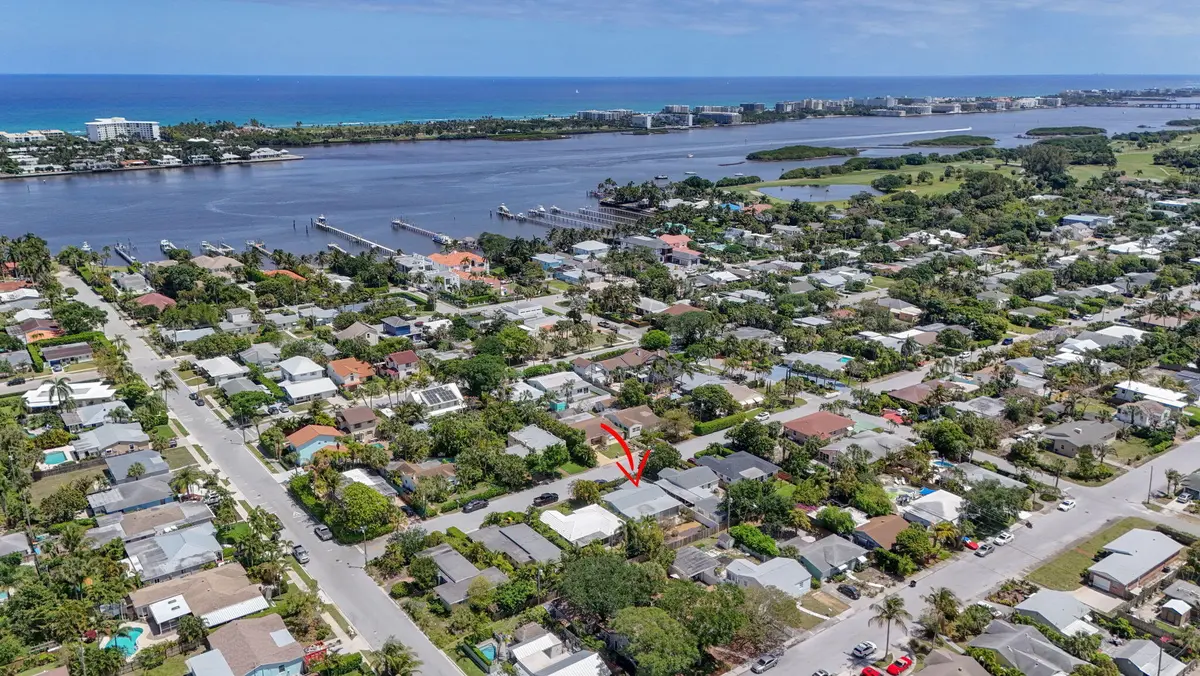 Aerial View East at 1817 N Ocean Breeze, Lake Worth Beach