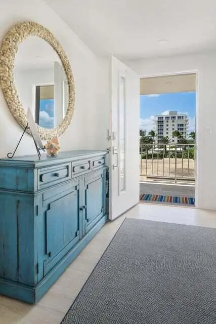 Island house Front Door View at 350 S Beach Road 305, Jupiter