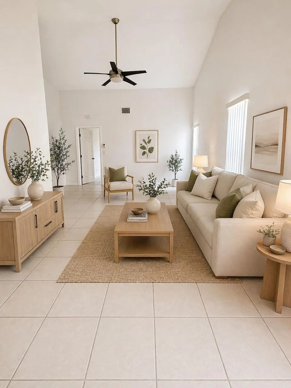 Virtually Staged Living Room at 8889 SE Hobe Ridge Avenue, Hobe Sound