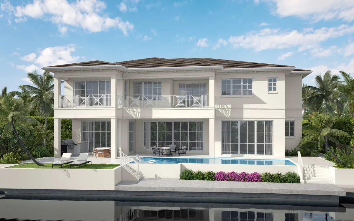 REAR ELEVATION at 748 NE Bay Isle Drive, Boca Raton