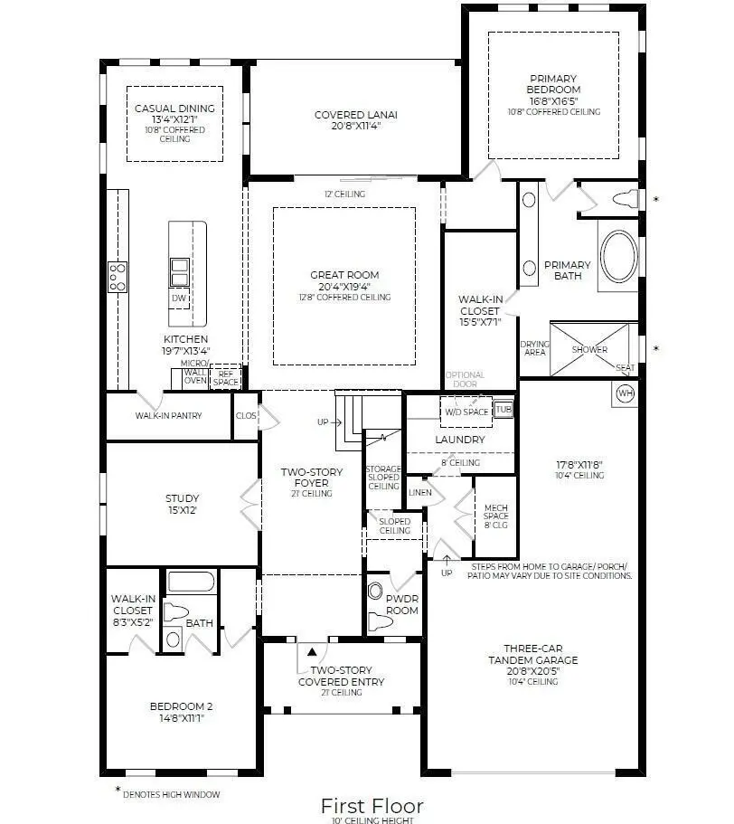 1st floor floor plan at 9268 Crestview Circle, Palm Beach Gardens