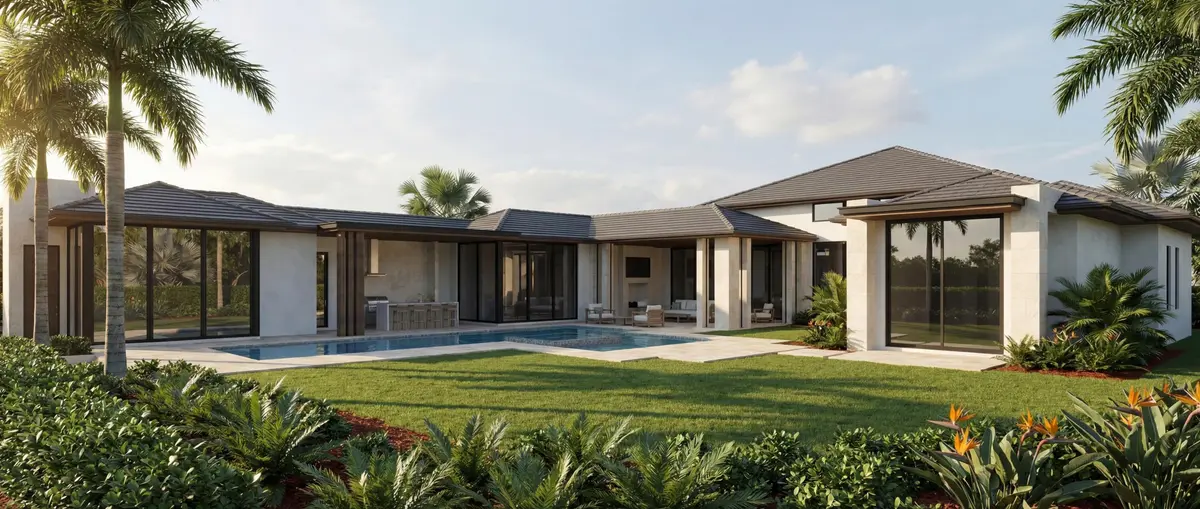 REAR PERSPECTIVE at 2927 Rhone Drive, Palm Beach Gardens