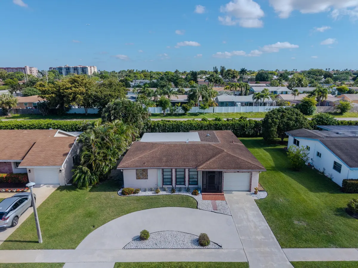Aerial Front at 6431 Hitchin Post Way, Delray Beach