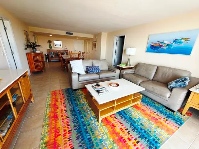 Living Area at 2560 S Ocean Boulevard 603, Palm Beach