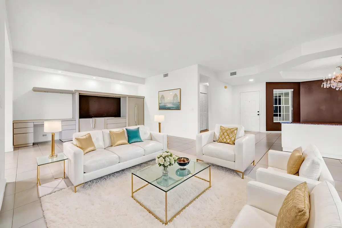 Virtually Staged Living Room at 11571 Briarwood Circle 1, Boynton Beach
