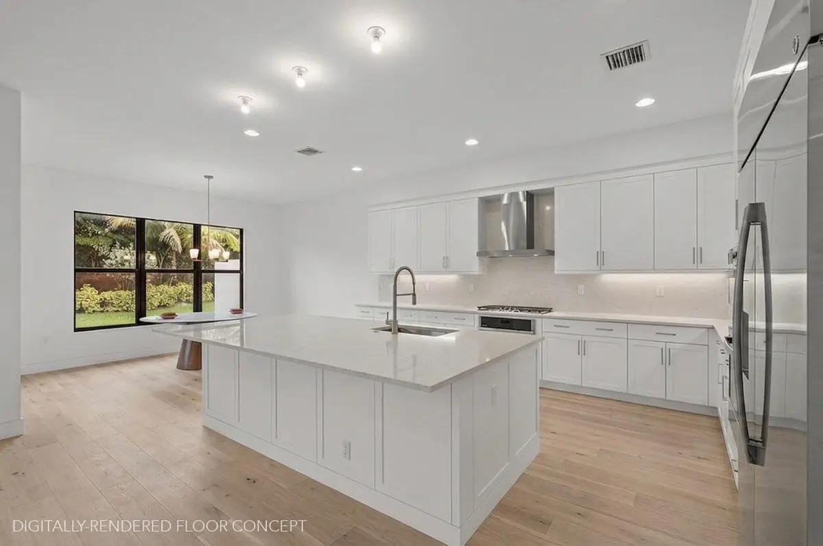 Kitchen Virtually Staged Floors at 8539 Ganton Drive, Boca Raton