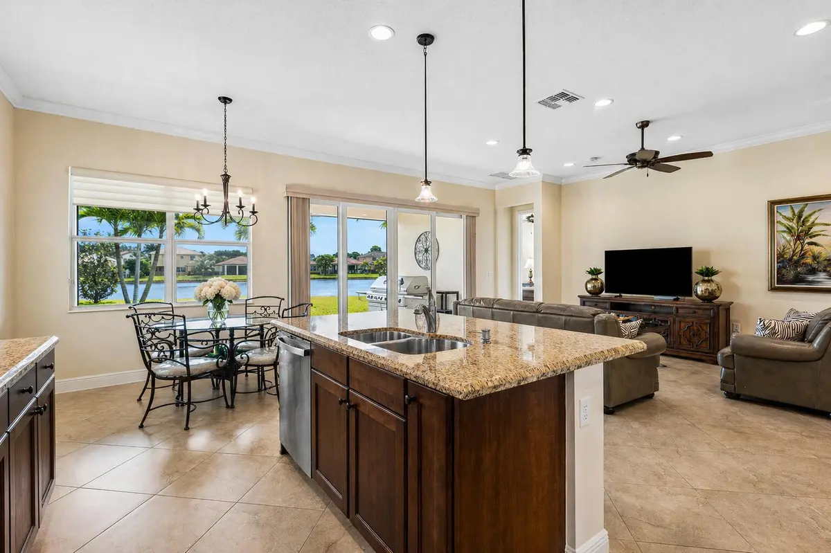 Water Views From Main Living Areas at 3028 Strada Court, Royal Palm Beach