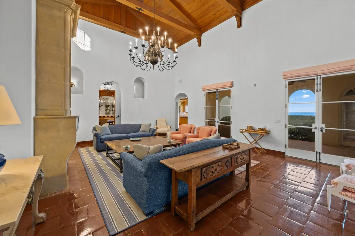 Living Room at 240 N Ocean Boulevard, Palm Beach
