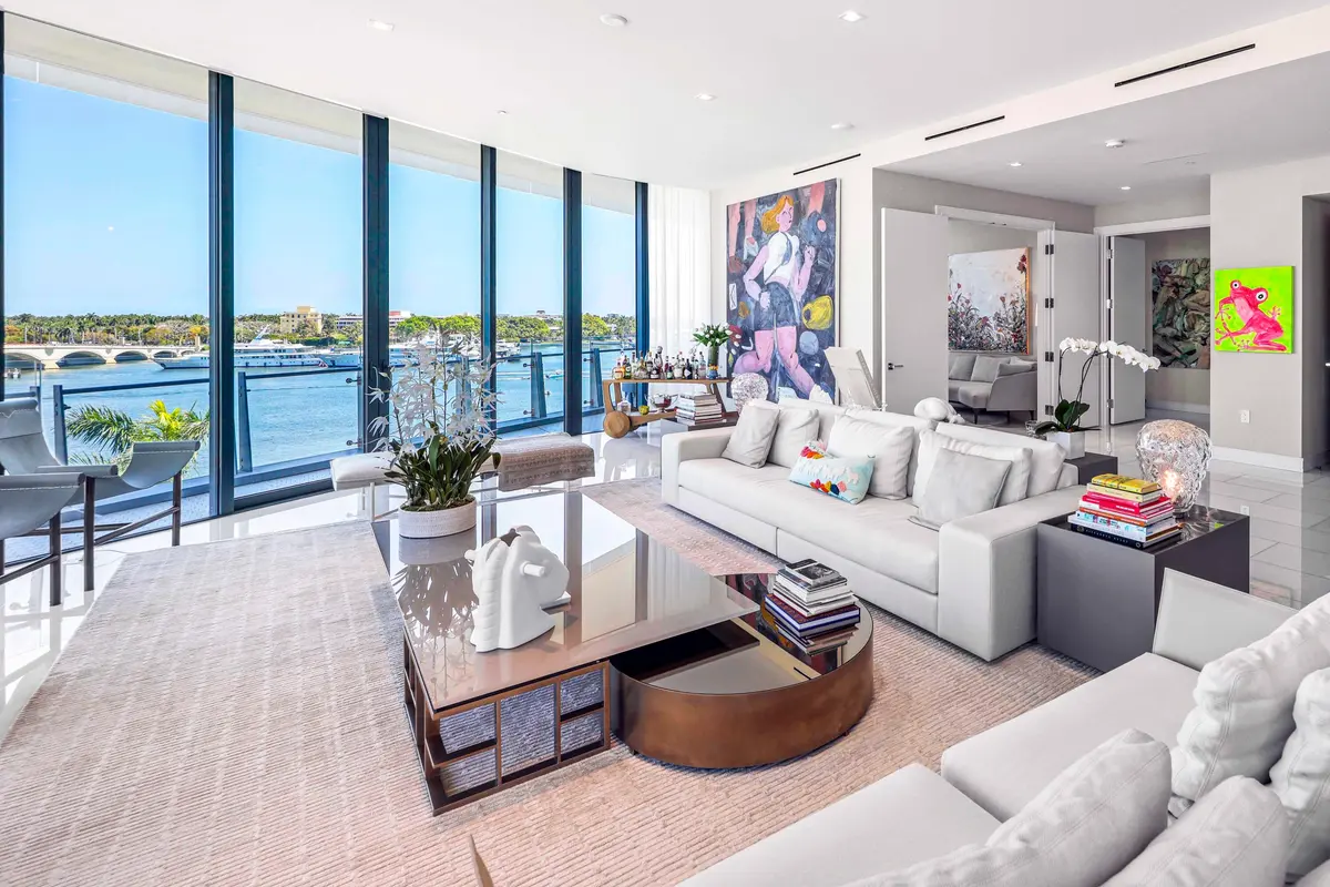 Living Room at 1100 S Flagler Drive 601, West Palm Beach