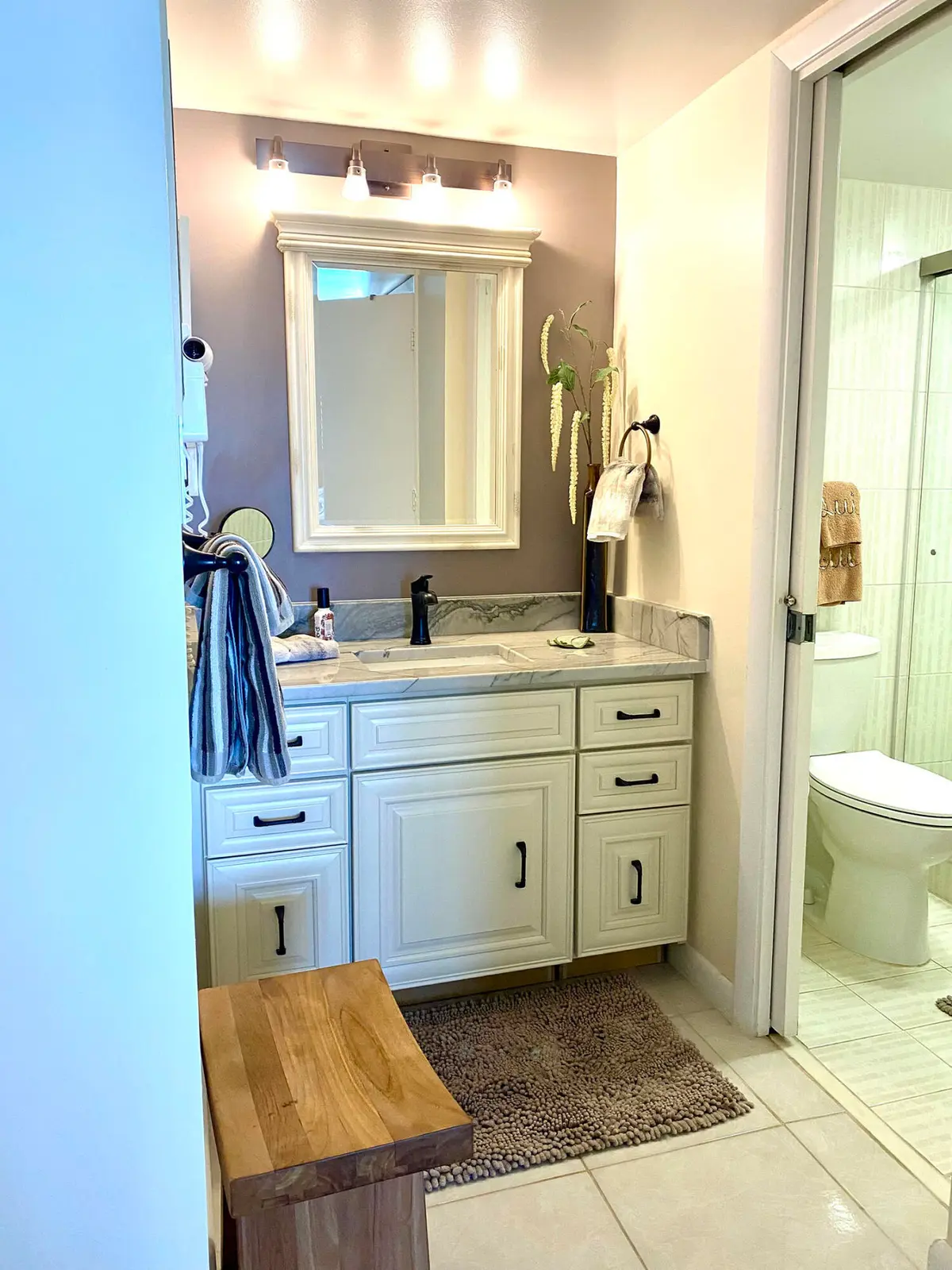 Master Bathroom at 10200 S Ocean Drive 710, Jensen Beach