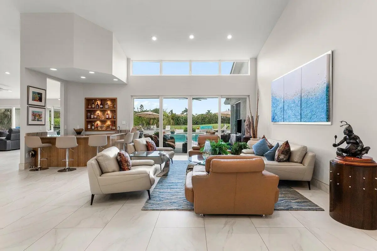 Living room at 11164 Boca Woods Lane, Boca Raton