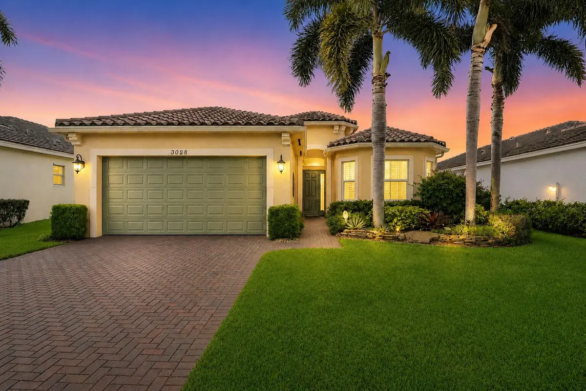 Front Elevation of Home at 3028 Strada Court, Royal Palm Beach