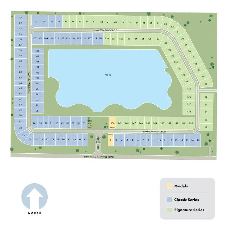 homesite map at 5477 Hampton Park Circle, Vero Beach