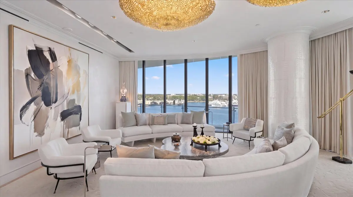 Living Room at 1100 S Flagler Drive 804, West Palm Beach